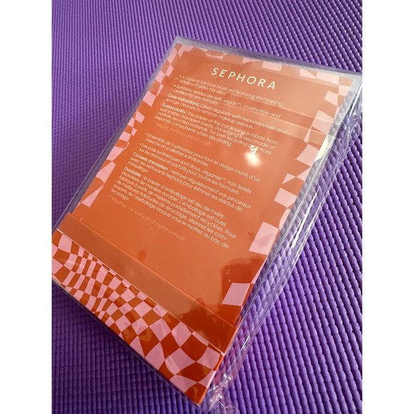 Sephora $110 Value The Future is Yours 5 piece face & eye Brush shimmering Set - Picture 3 of 4